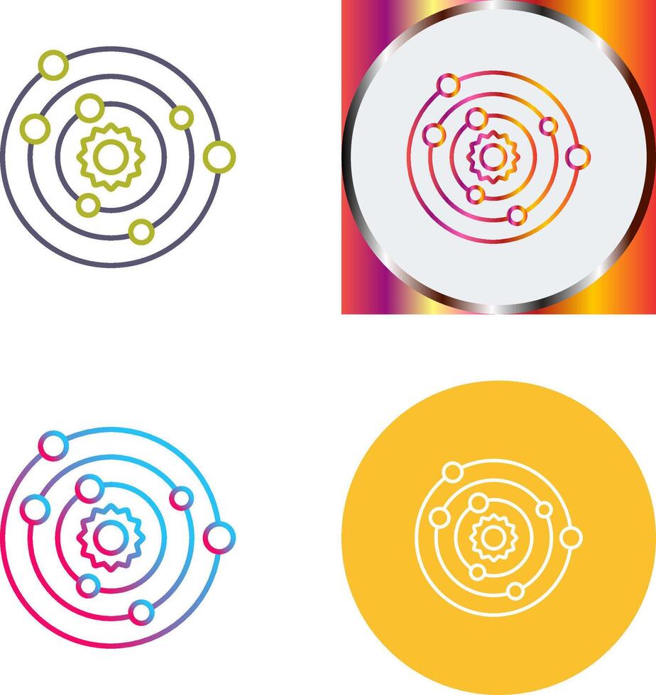 Solar System Icon Design vector