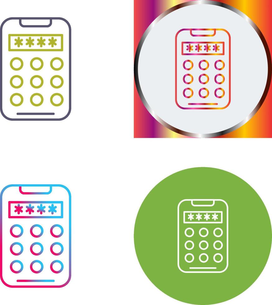 Pin Code Icon Design vector