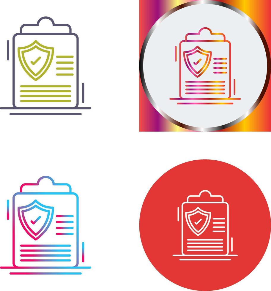 Protection Policy Icon Design vector