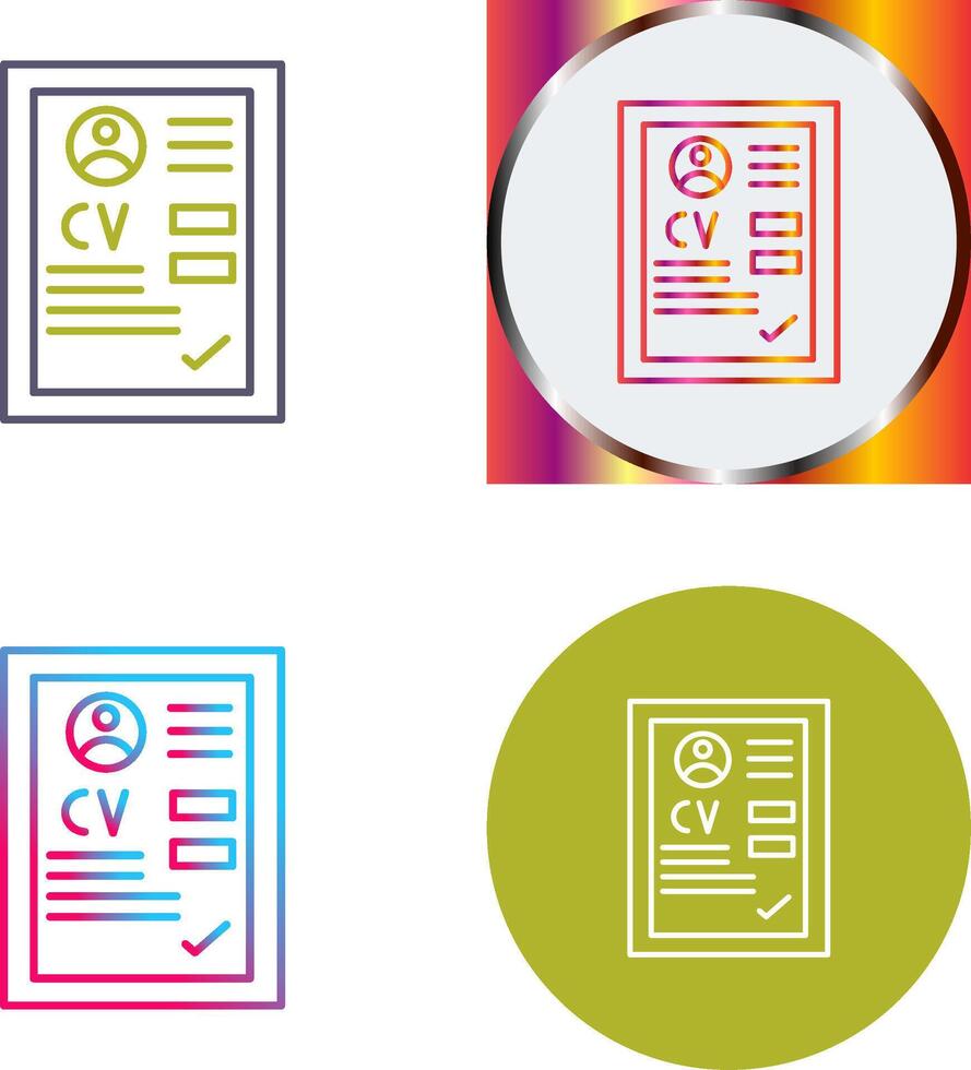 CV Icon Design vector