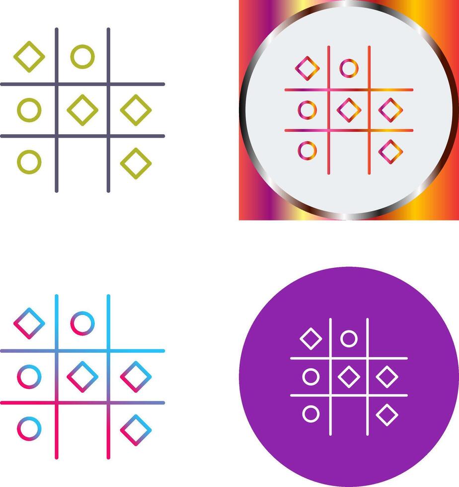 Tic Tac Toe Icon Design vector