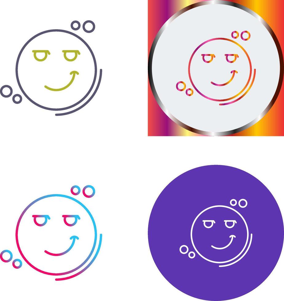 Smirk Icon Design vector