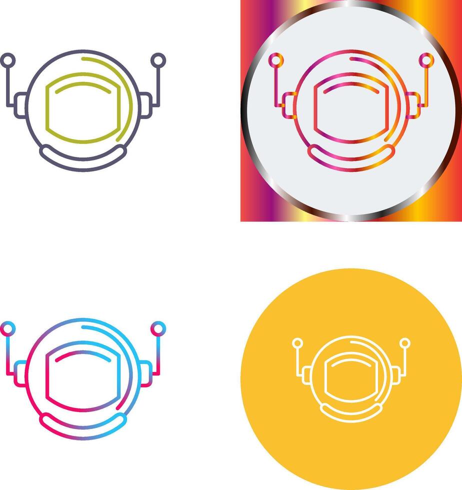 Astronaut Helmate Icon Design vector