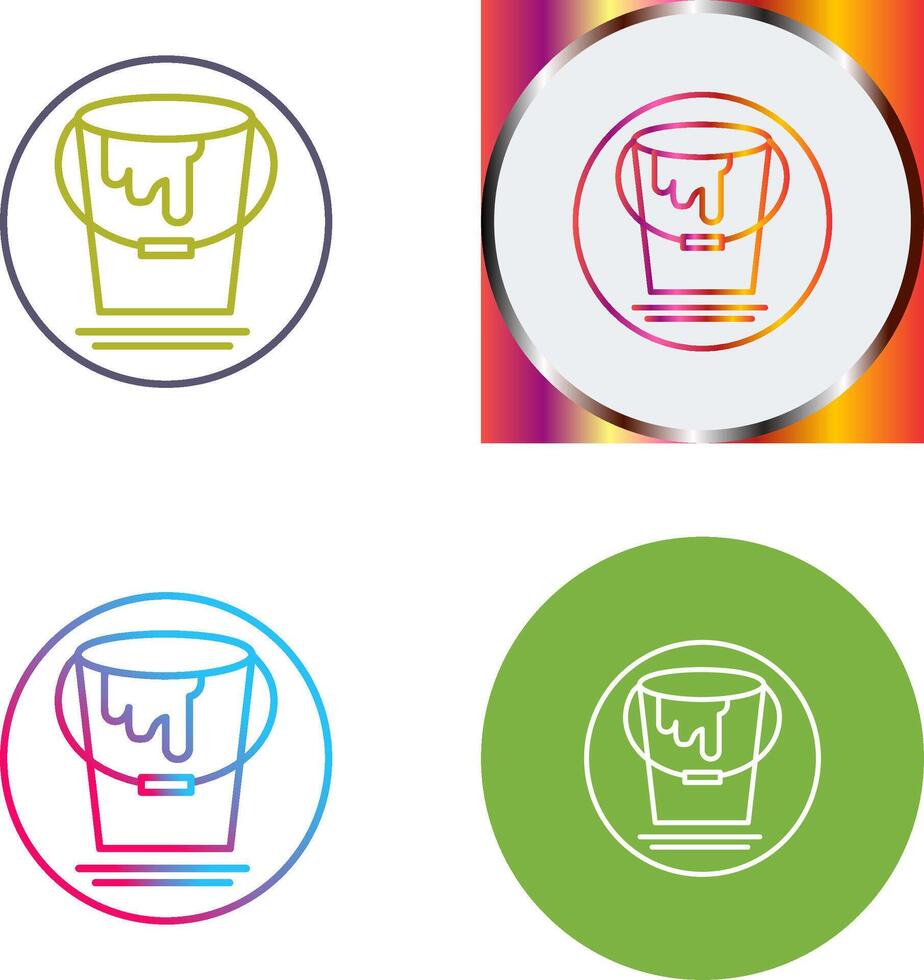 Paint Bucket Icon Design vector