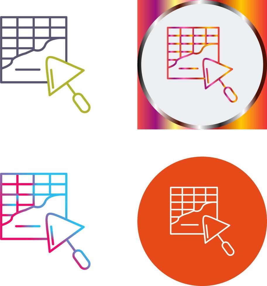 Plastering Icon Design vector