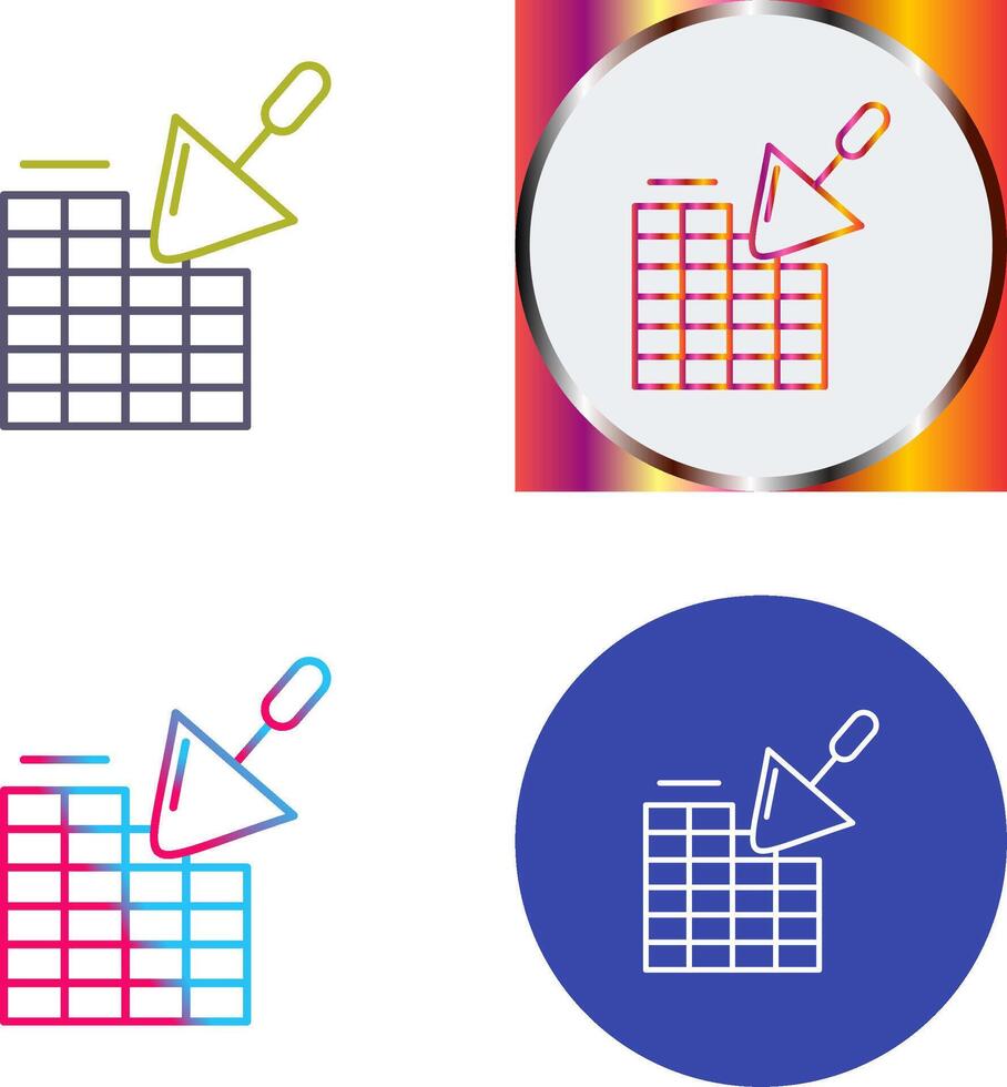 Brickwall Icon Design vector