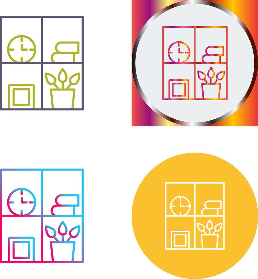Bookshelf Icon Design vector