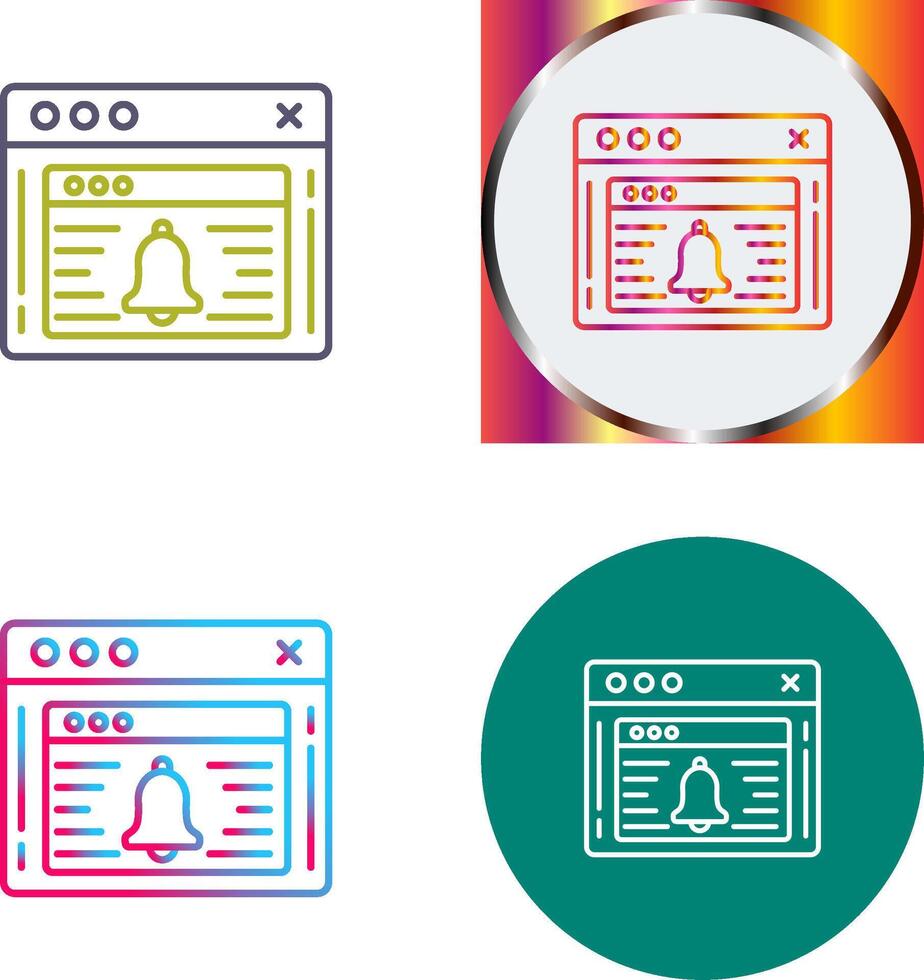 Notification Icon Design vector