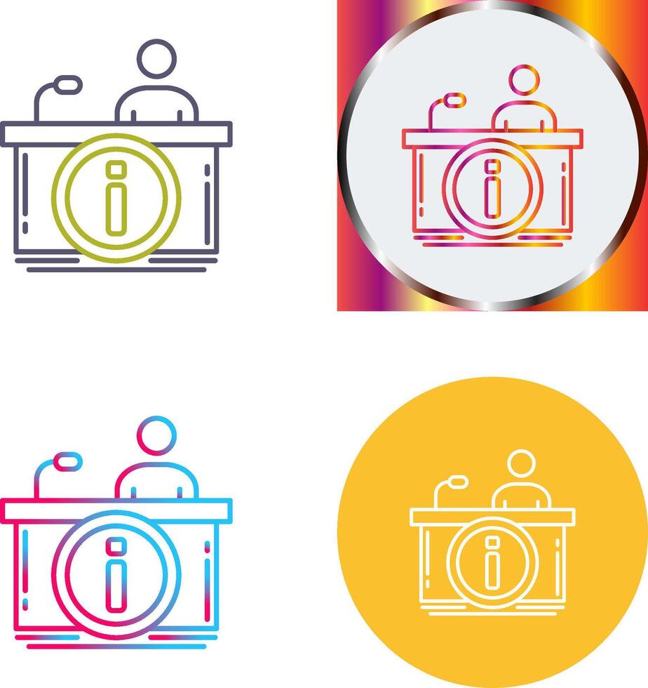 Information Desk Icon Design vector