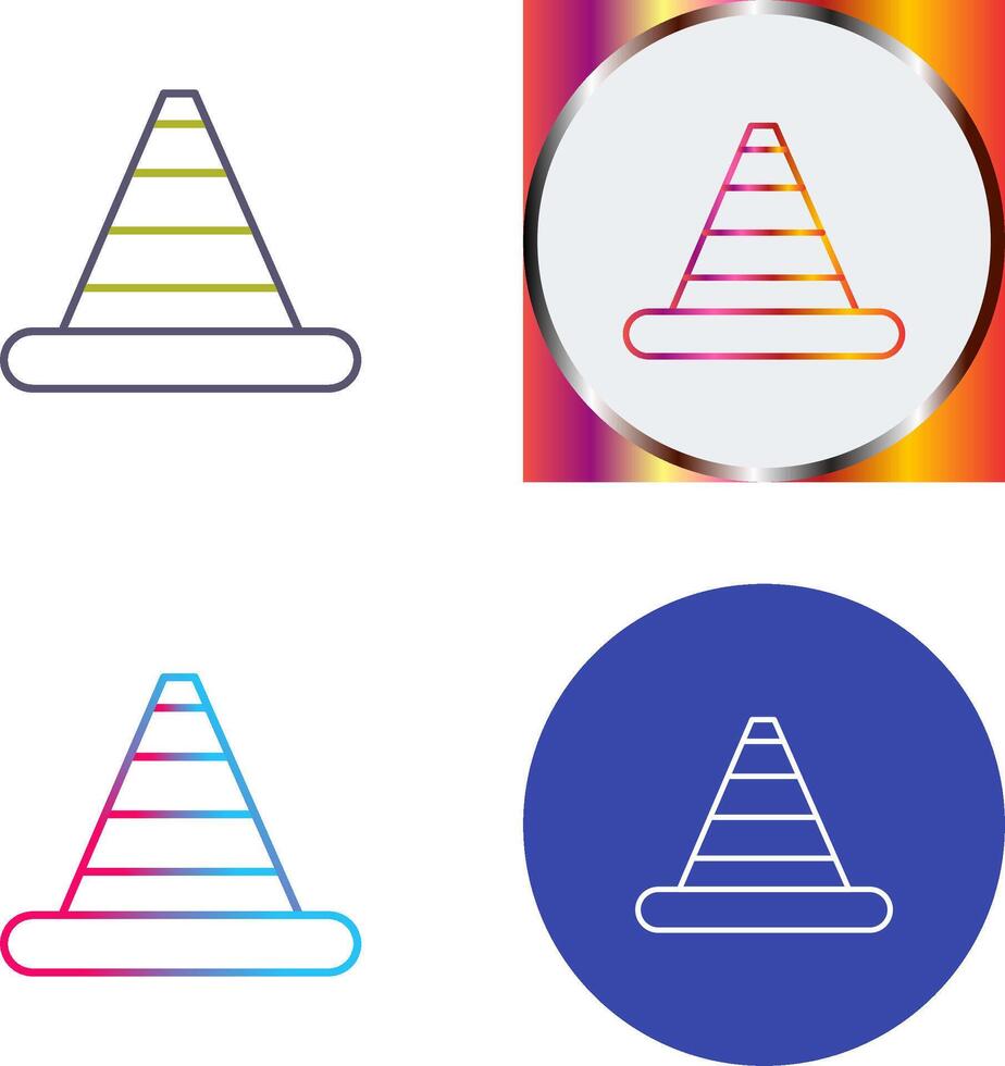 Traffic Cone Icon Design vector