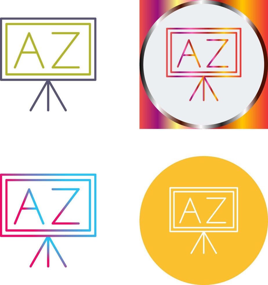 From A To Z Icon Design vector