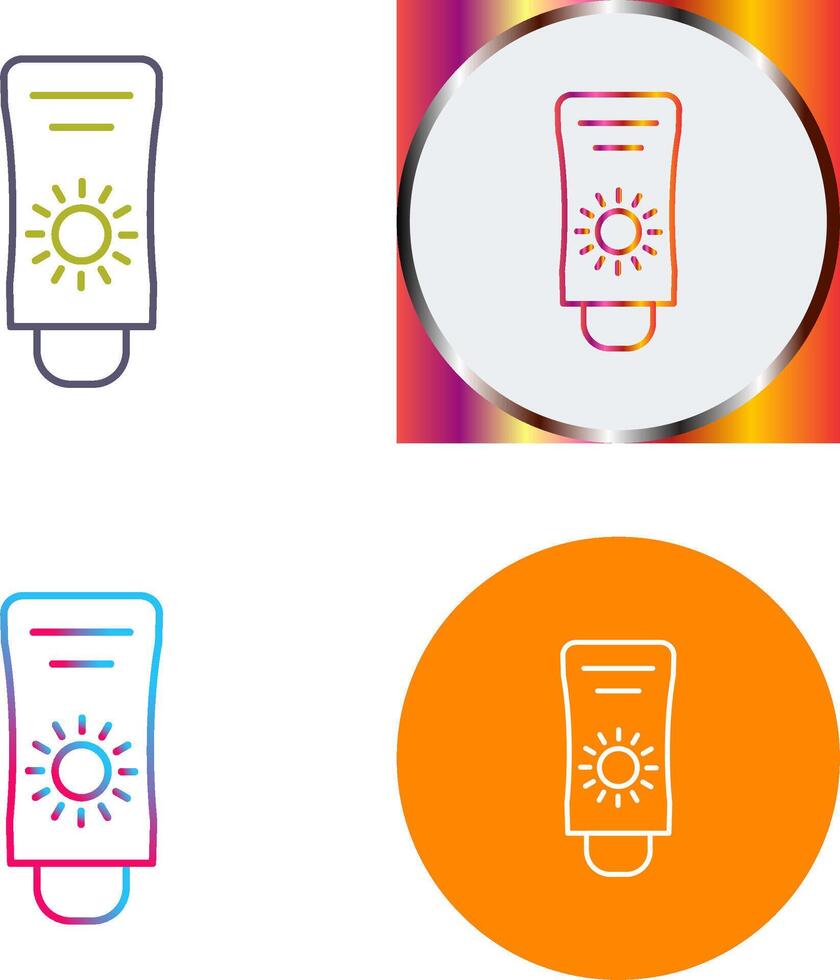 Sun Cream Icon Design vector