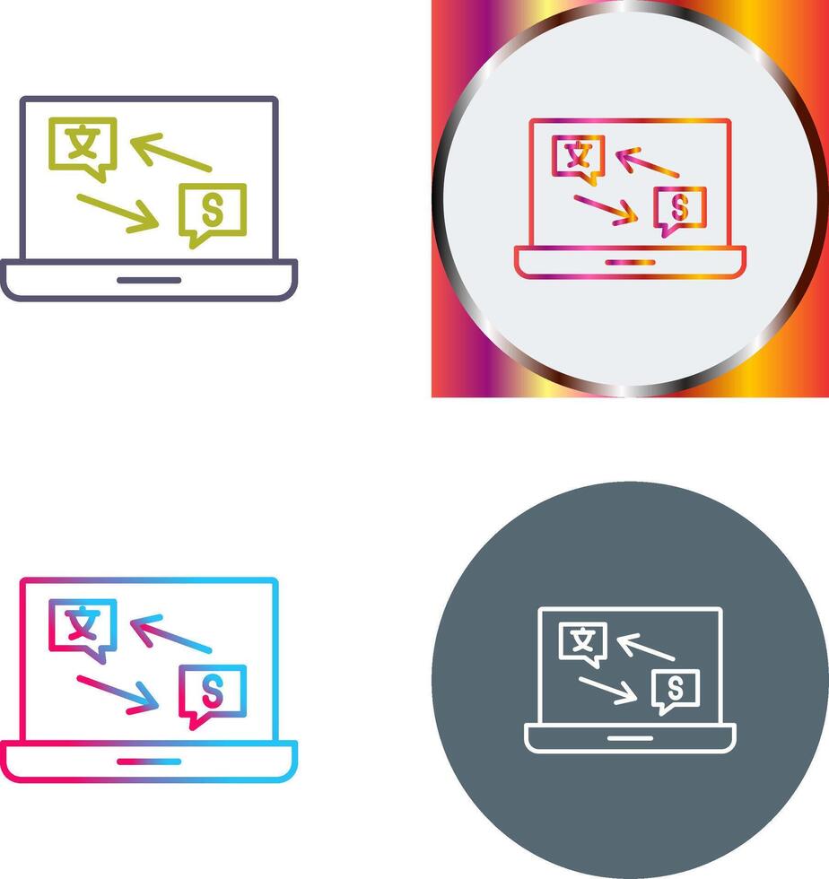 Translator Icon Design vector