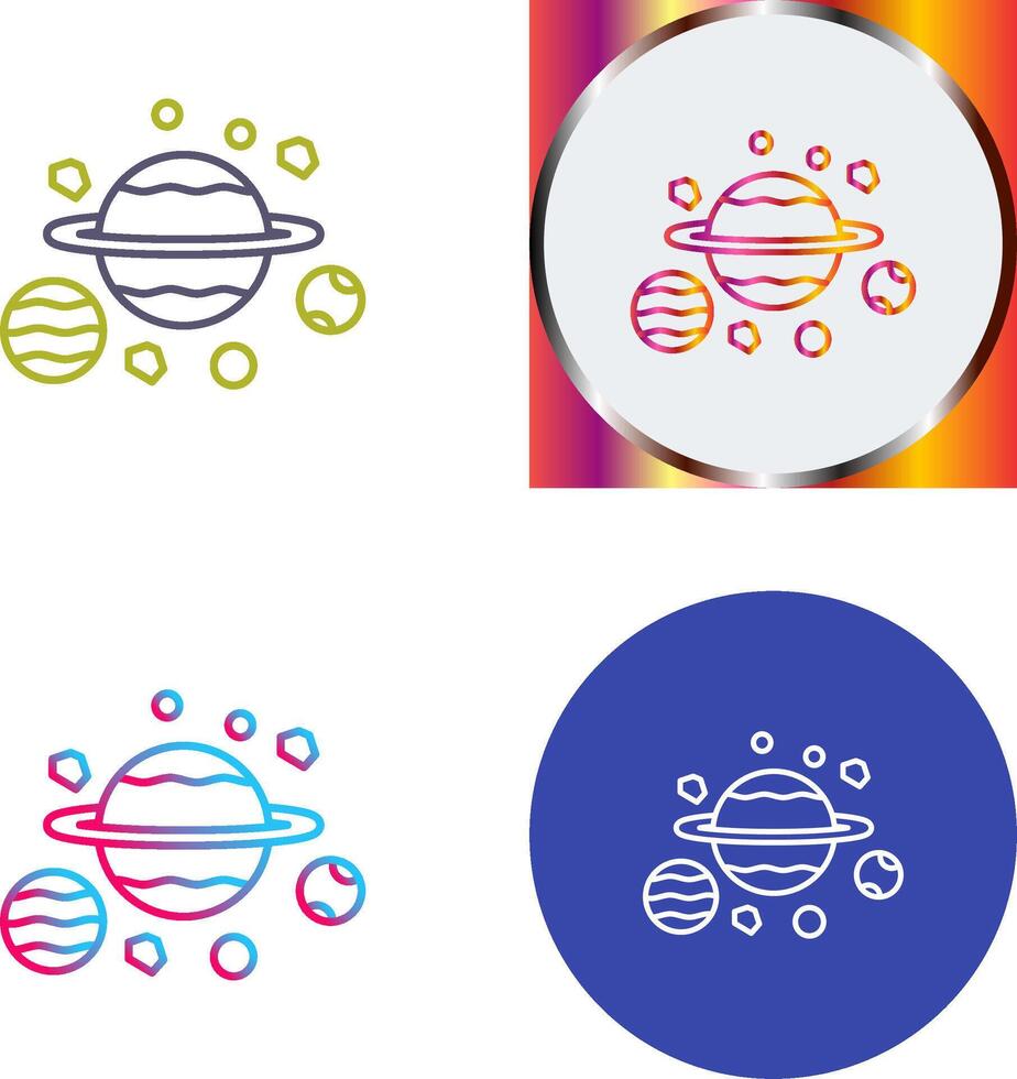 Planets Icon Design vector