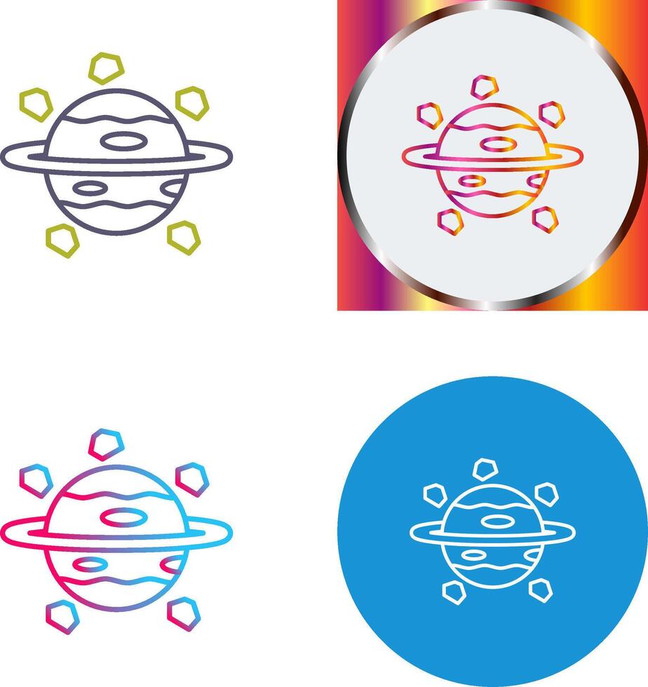 Saturn Icon Design vector