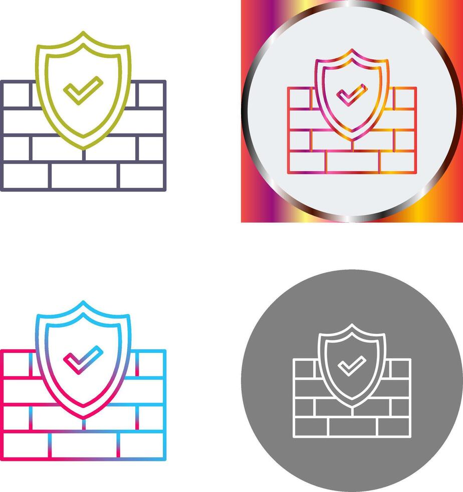 FireWall Icon Design vector