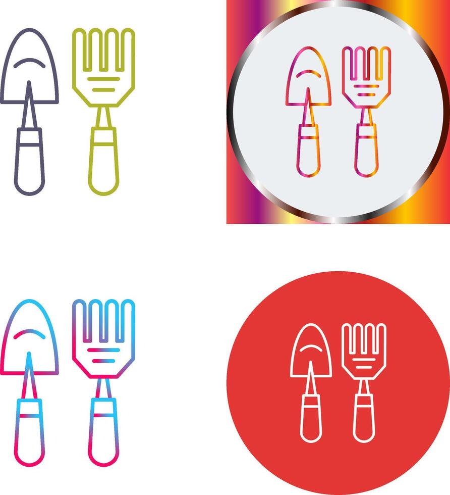Gardening Tools Icon Design vector