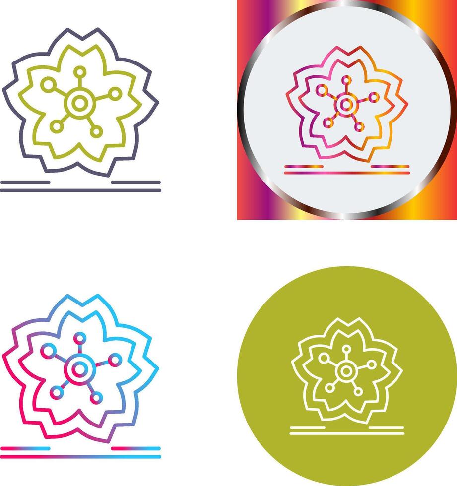 Cherry Blossom Icon Design vector