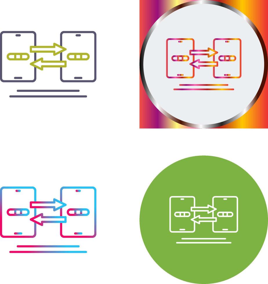 Data Synchronization Icon Design vector