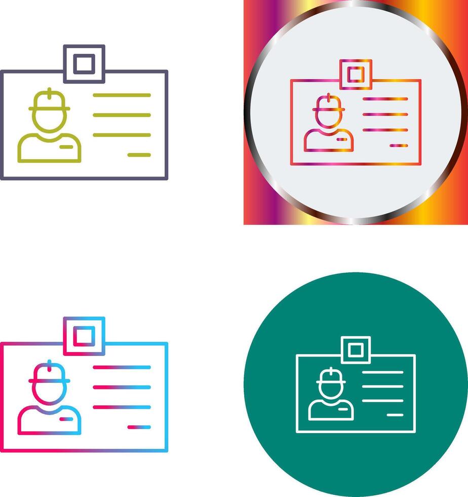 Identity Card Icon Design vector
