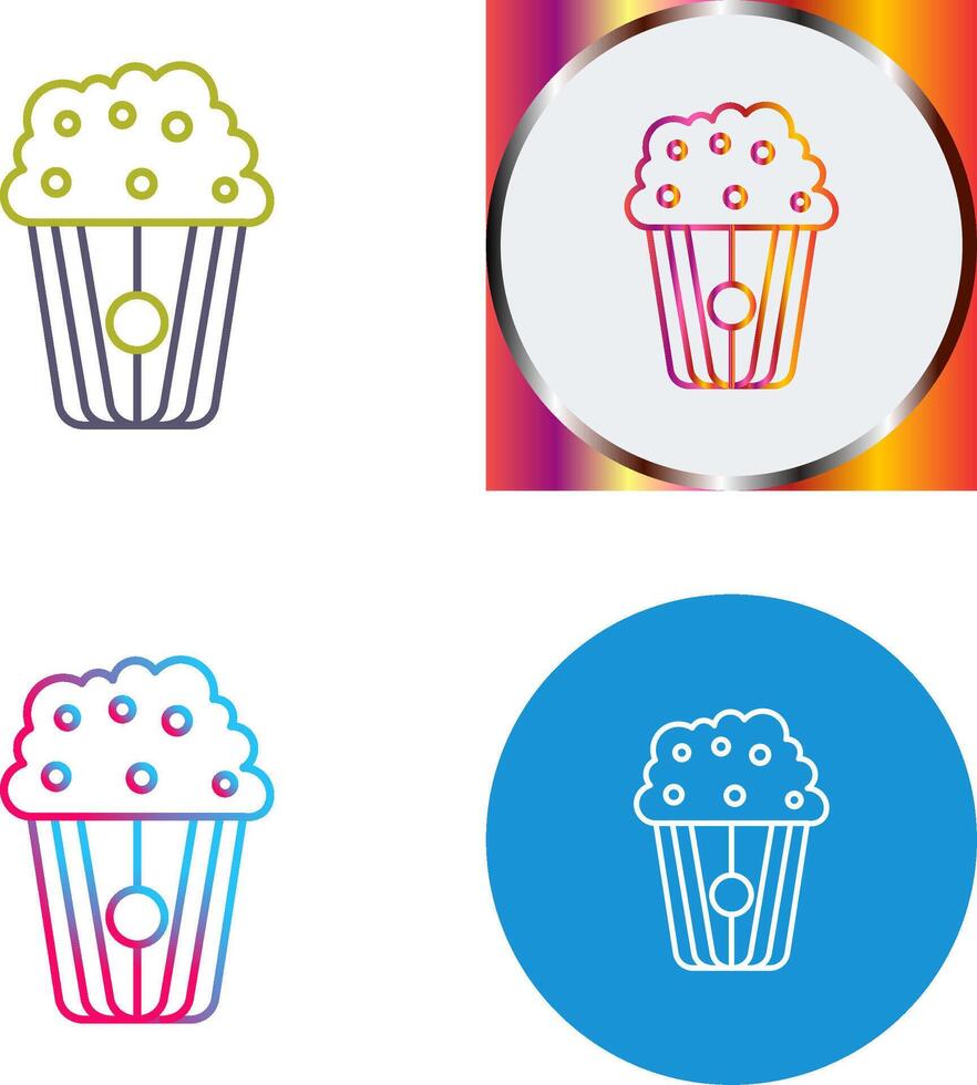 Pop corn Icon Design vector