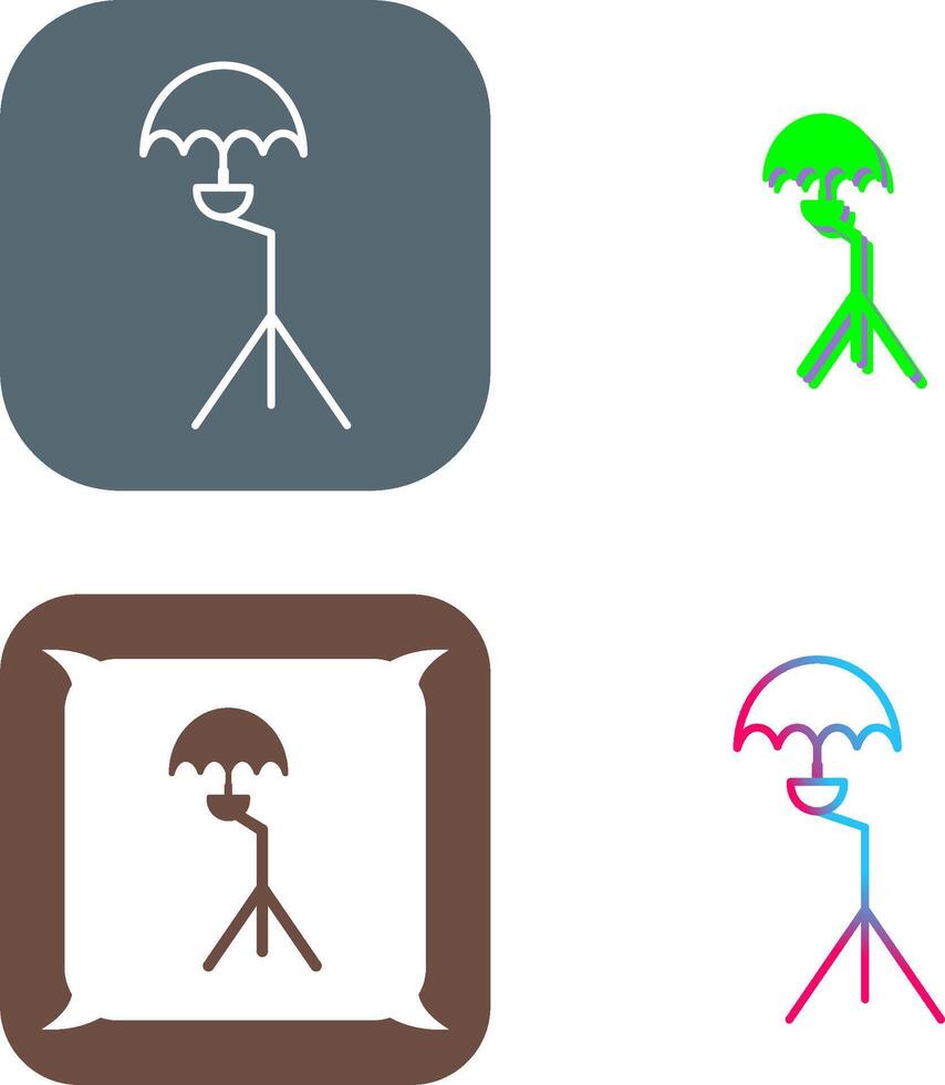 Unique Umbrella Stand Icon Design vector