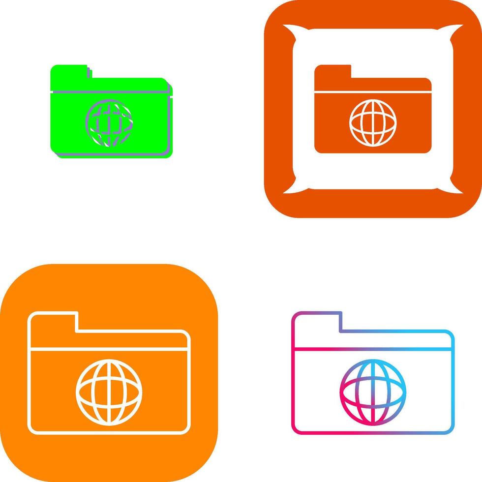 Unique Network Folder Icon Design vector