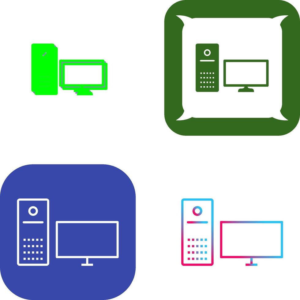 Unique Computer Icon Design vector
