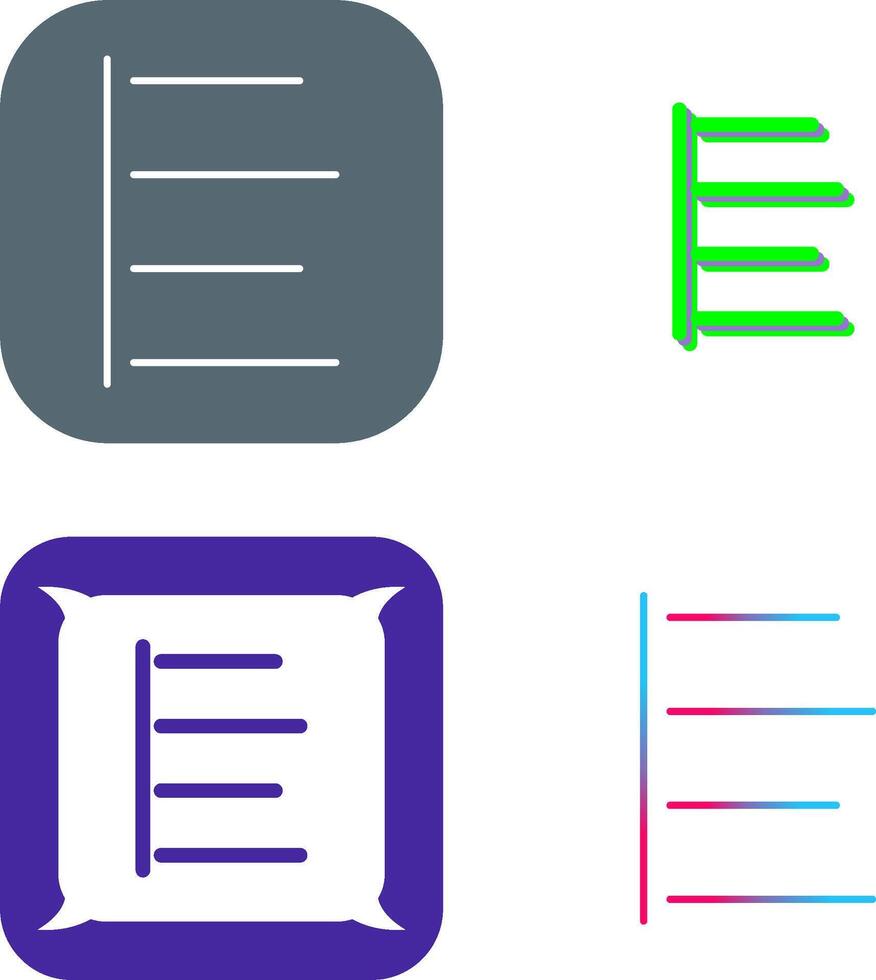 Unique Left Align Icon Design vector