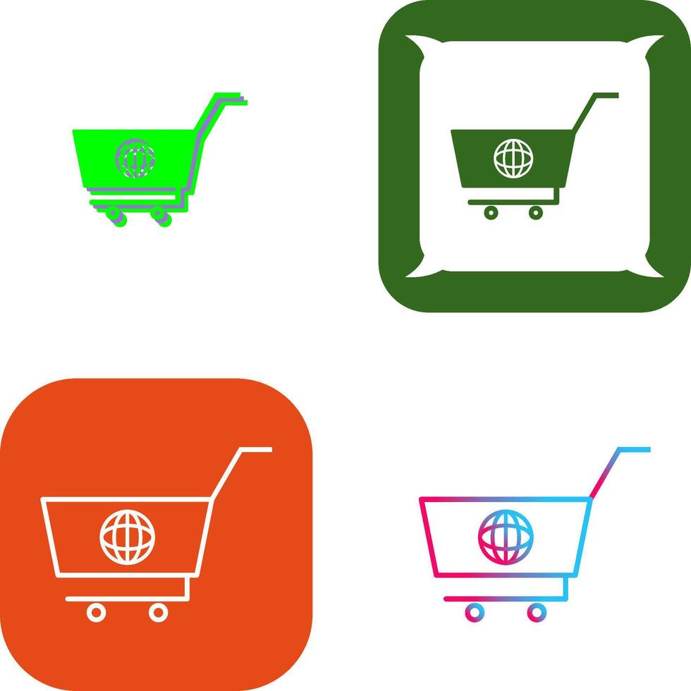 Unique Global Shopping Icon Design vector