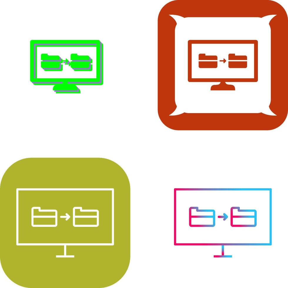 Unique File Sharing Icon Design vector