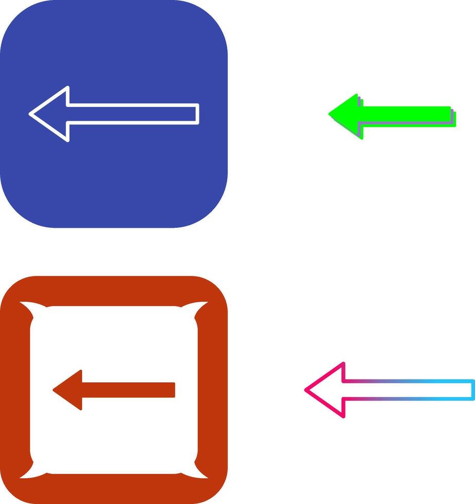 Unique Left Arrow Icon Design vector