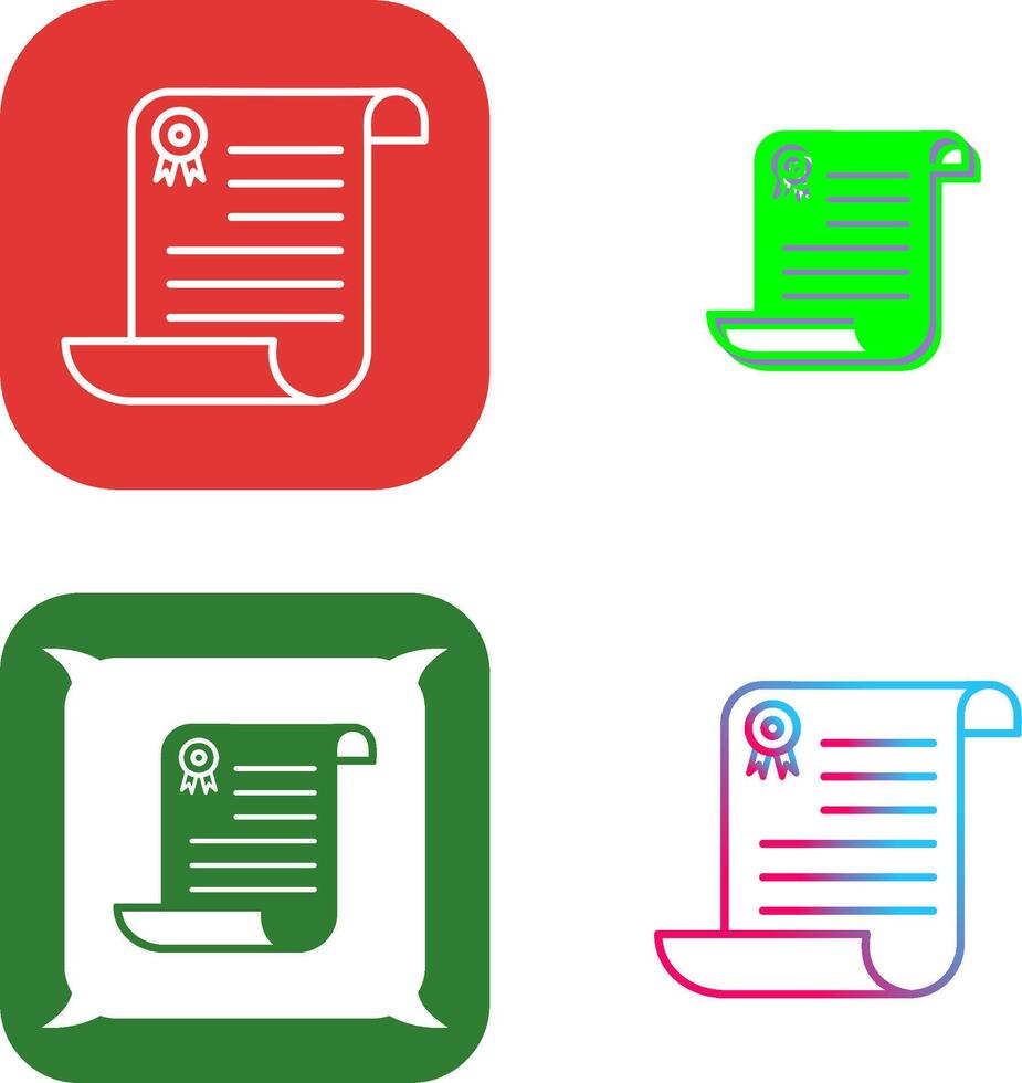 Unique Diploma Icon Design vector