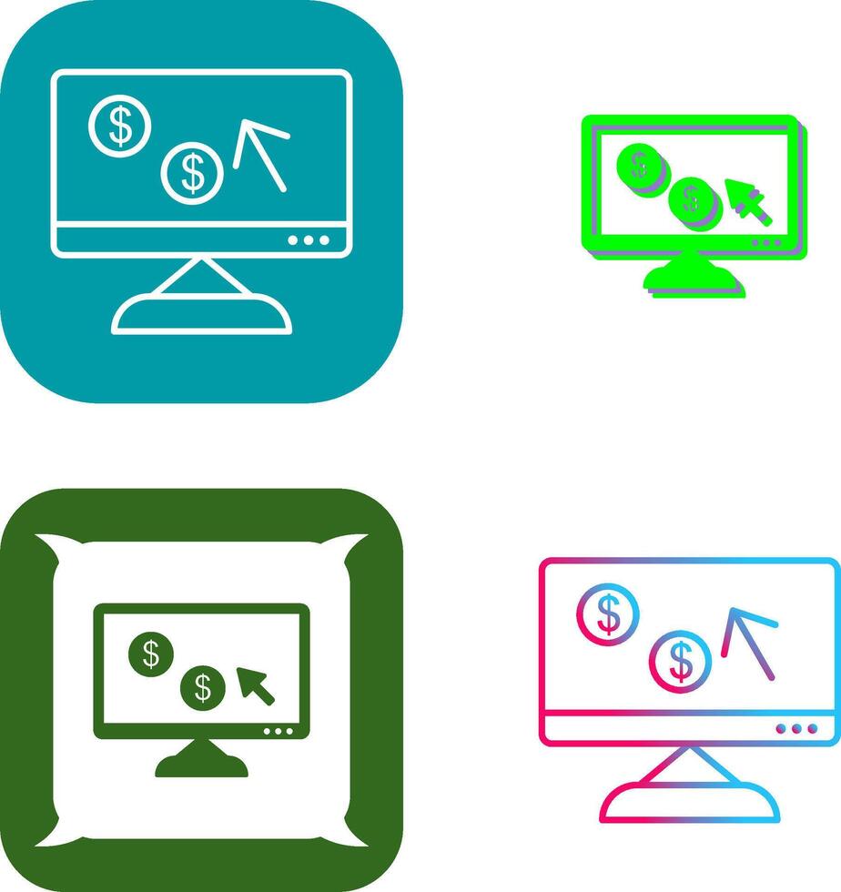 Unique Pay Per Click Icon Design vector