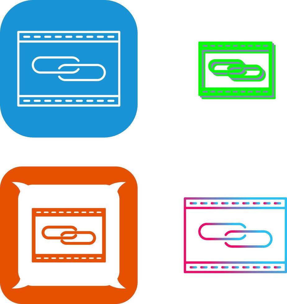 Unique Link Optimization Icon Design vector
