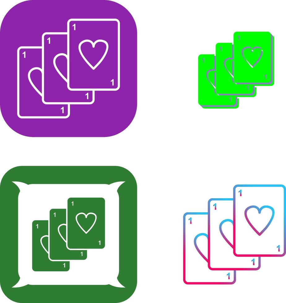 Unique Deck of Cards Icon Design vector