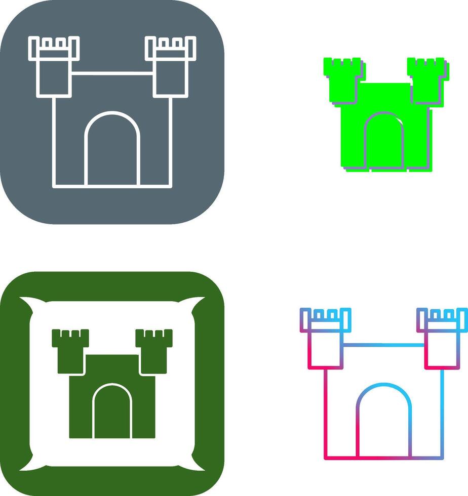 Unique Castle Icon Design vector