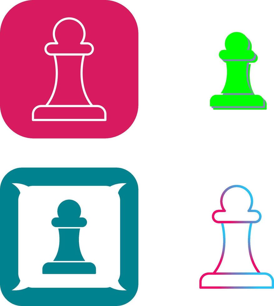 Unique Pawn Icon Design vector