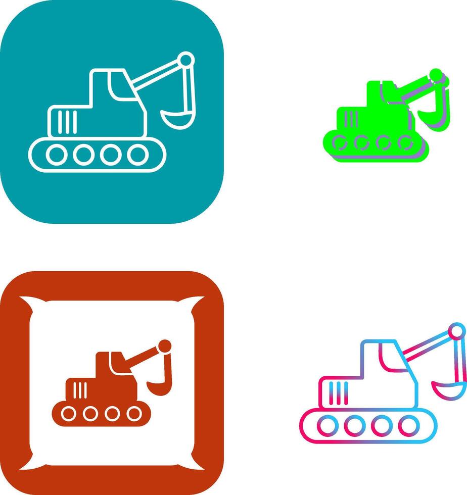 Escavator Icon Design vector