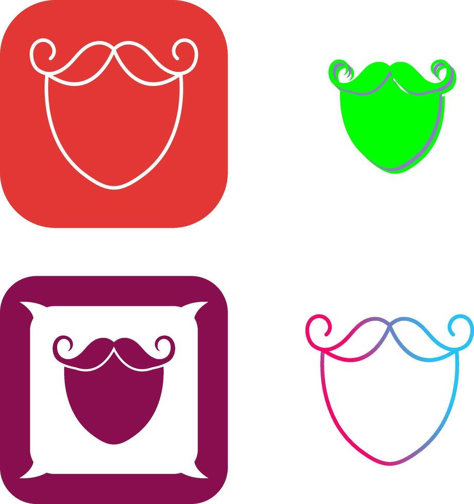 Beard and Moustache Icon Design vector