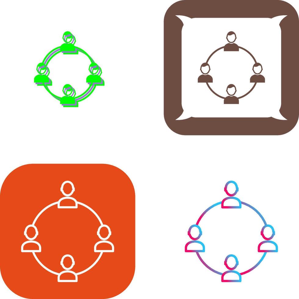 Unique Network Group Icon Design vector