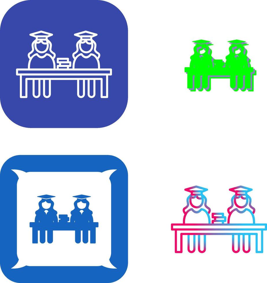 Unique Combined Study Icon Design vector