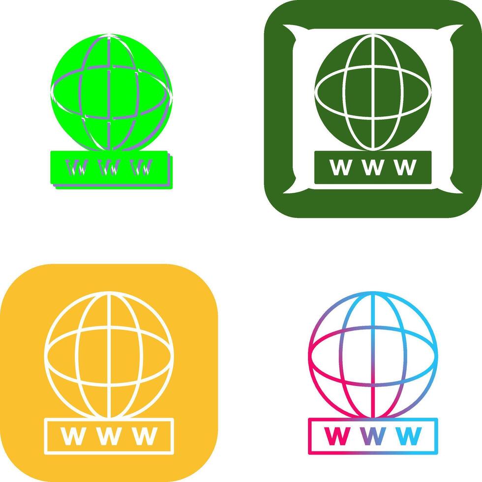 Unique World Wide Web Icon Design vector