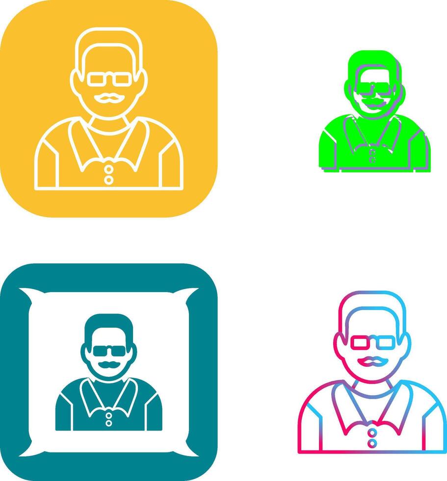 Unique Male Professor Icon Design vector