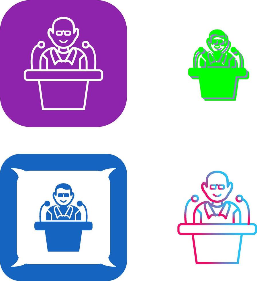 Unique Lecture Icon Design vector