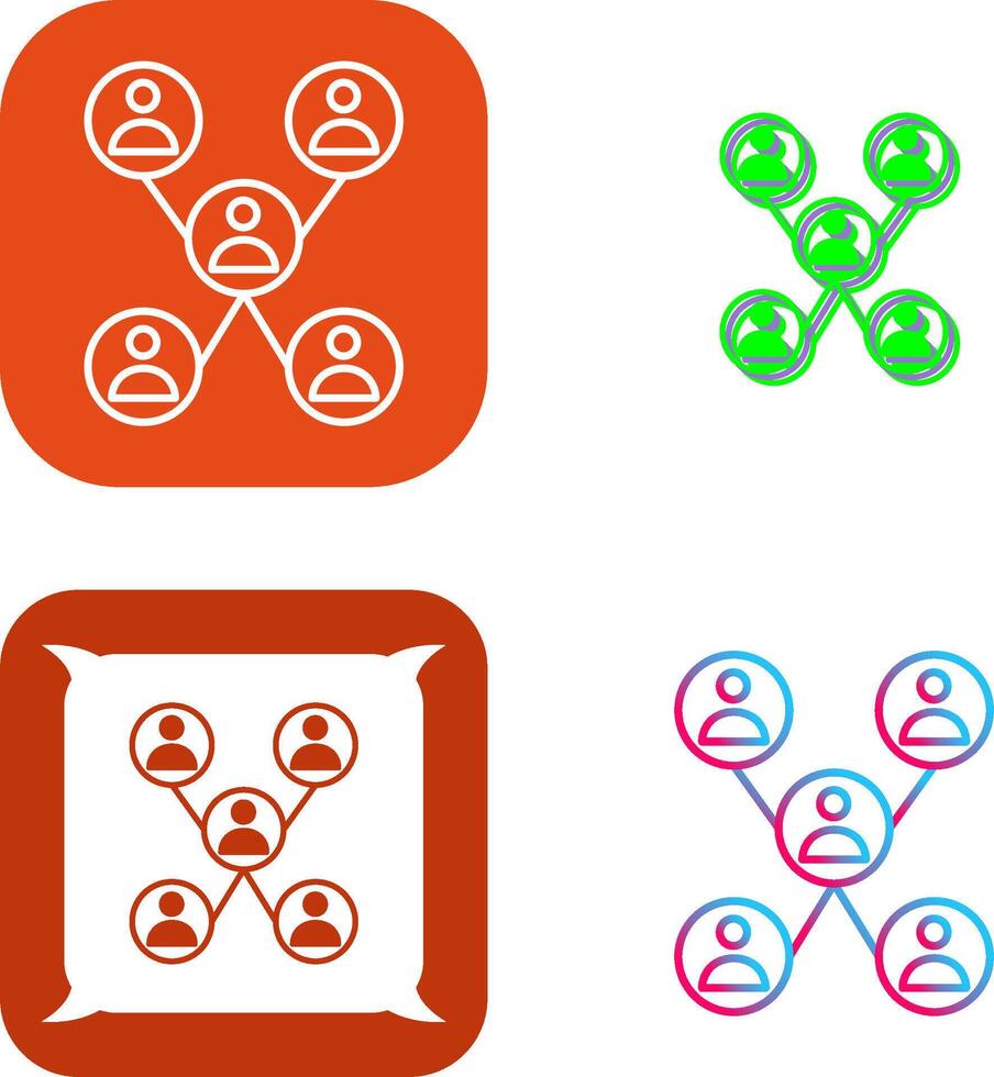 Unique Company Network Icon Design vector