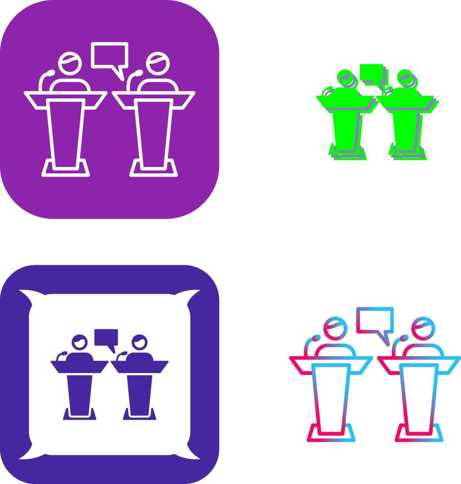 Debate Icon Design vector