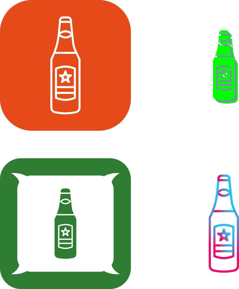 Beer Bottle Icon Design vector