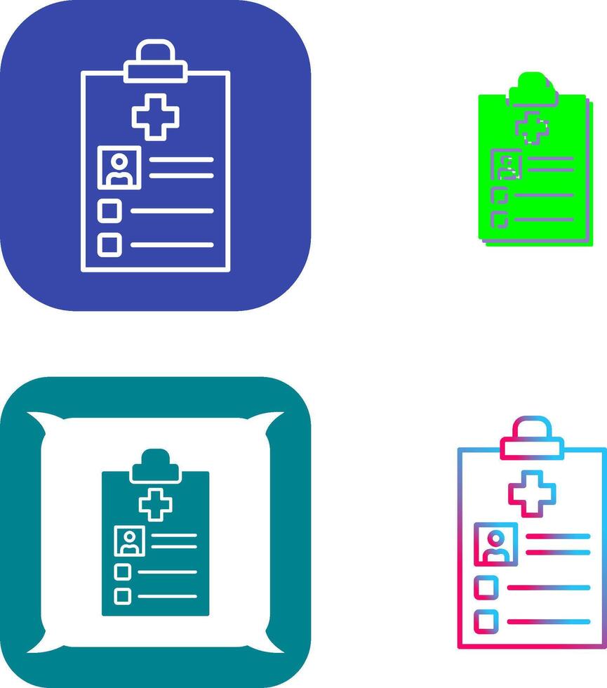 Medical Record Icon Design vector