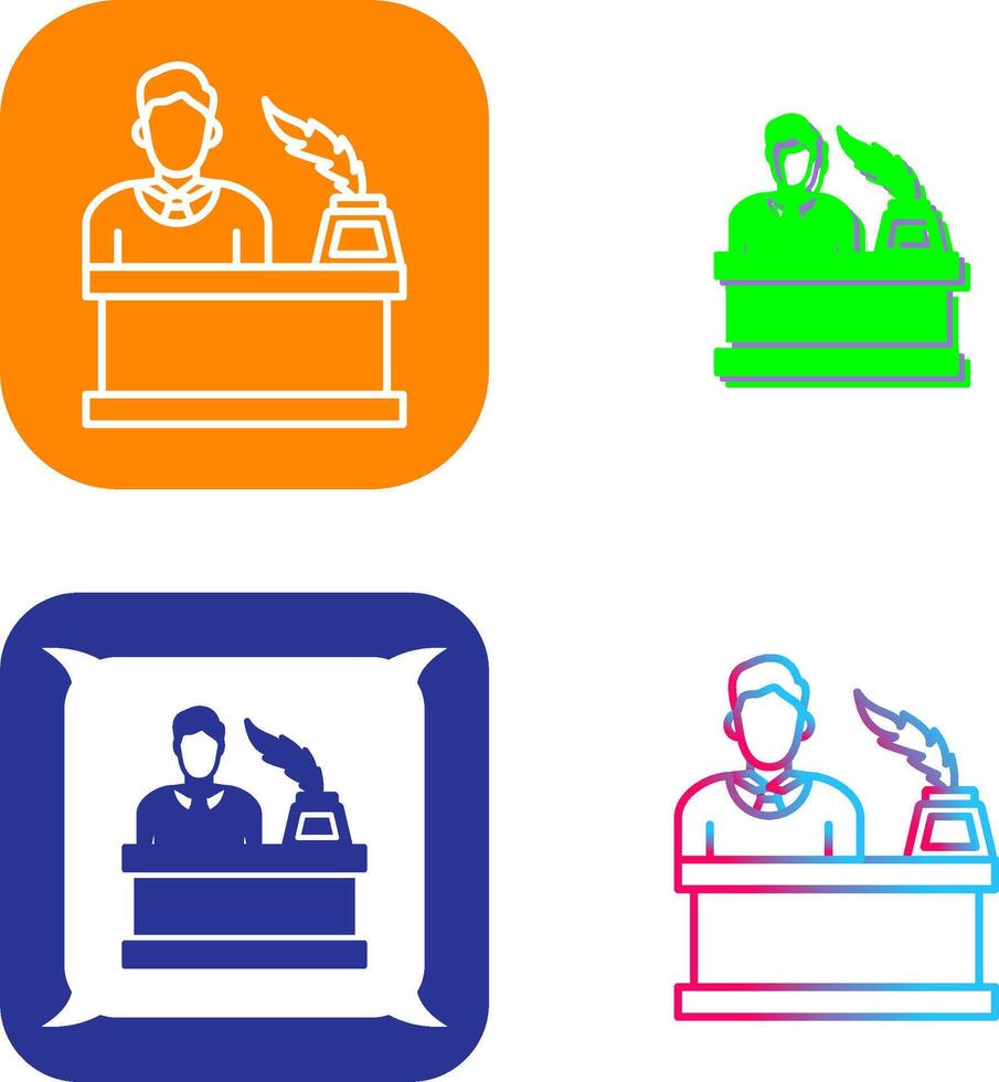 magistrate Icon Design vector